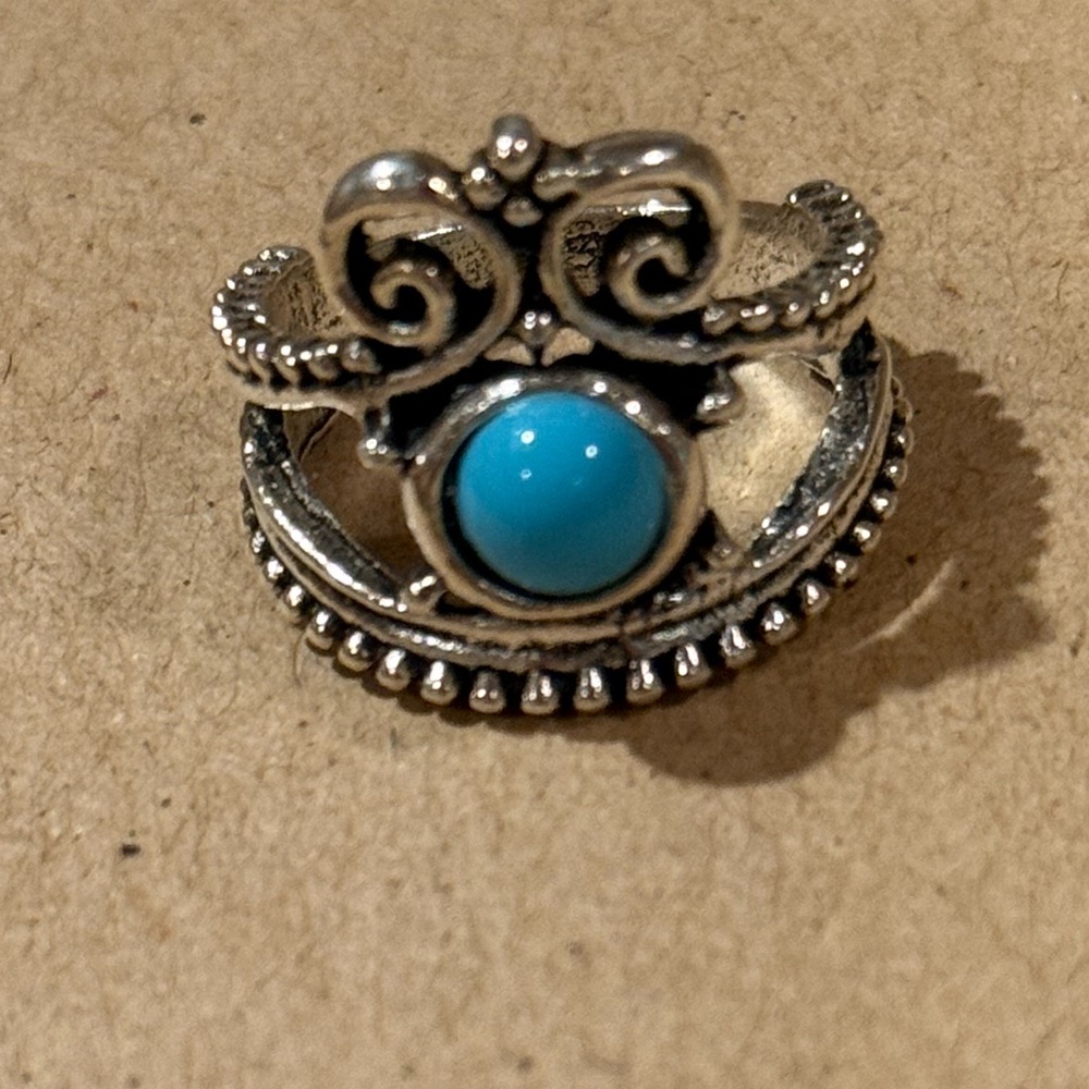 NEW Silver and Turquoise Ring Size 6.5